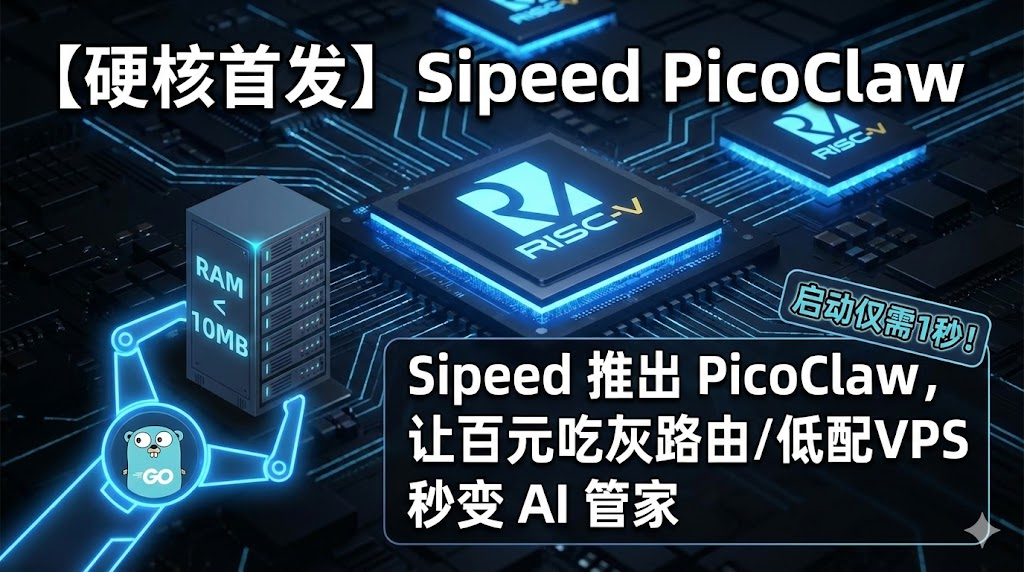【硬核首发】内存不到10MB!Sipeed 推出 PicoClaw,让低配VPS/吃灰路由秒变 AI 管家-心海漪澜