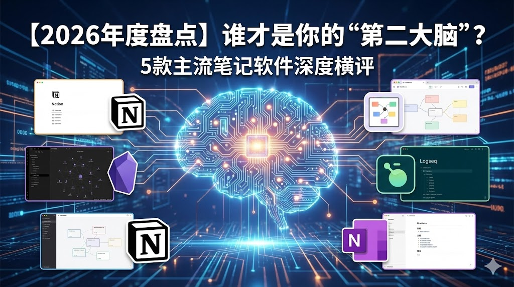 【2026年度盘点】拒绝“收藏夹吃灰”！Notion、Obsidian、Heptabase 等5大笔记软件深度横评-心海漪澜